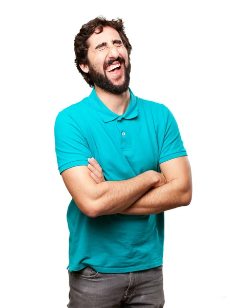 Hombre barbudo feliz — Foto de Stock