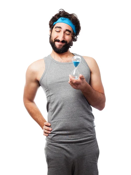 Sportsman with water — Stock Photo, Image