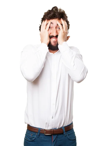 Crazy man crying — Stock Photo, Image