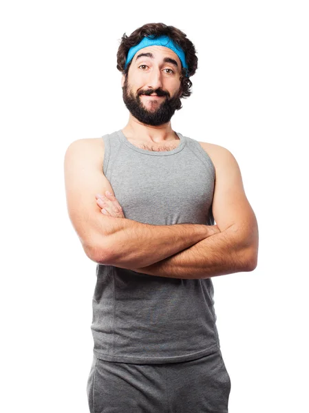 Happy sportsman — Stock Photo, Image