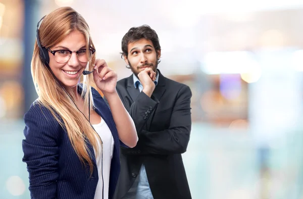 Concepto de secretaria joven mujer cool — Foto de Stock