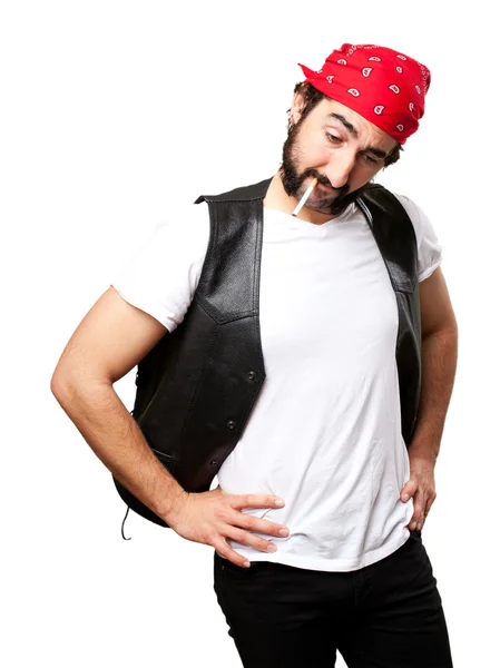 Biker bad man — Stock Photo, Image