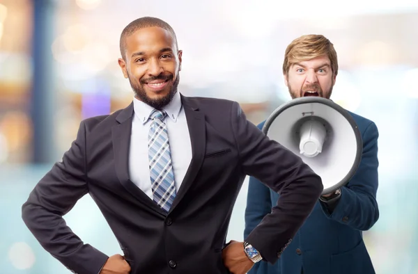 Young cool black man facing to a challenge pose — Stock Photo, Image