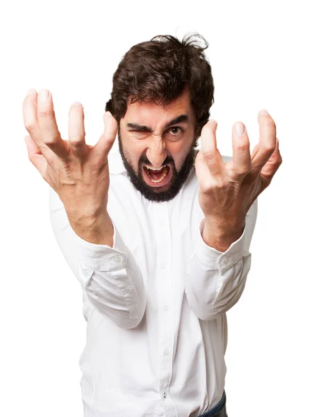 Crazy angry man — Stock Photo, Image