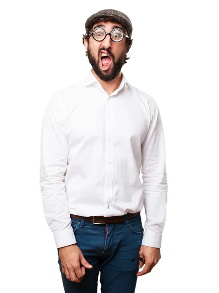 Crazy fool man — Stock Photo, Image