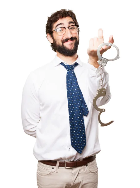 Businessman with handcuffs — Stock Photo, Image