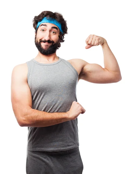 Strong crazy man — Stock Photo, Image