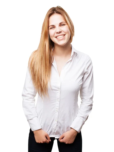 Blond happy woman — Stock Photo, Image