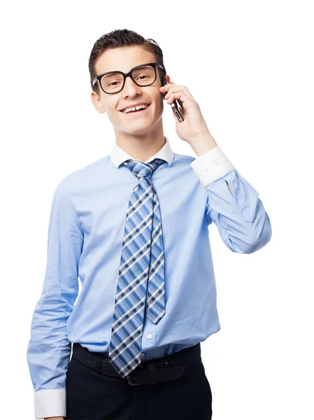 Бизнесмен говорит по телефону — стоковое фото