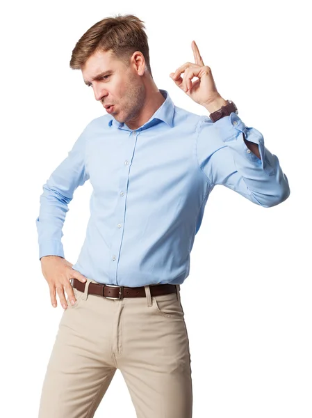 Blond man dancing — Stock Photo, Image