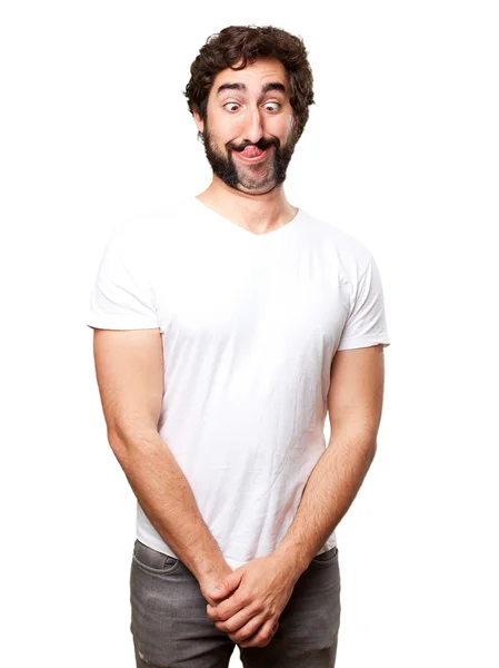 Crazy man joking — Stock Photo, Image