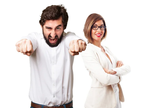 Crazy angry man — Stock Photo, Image