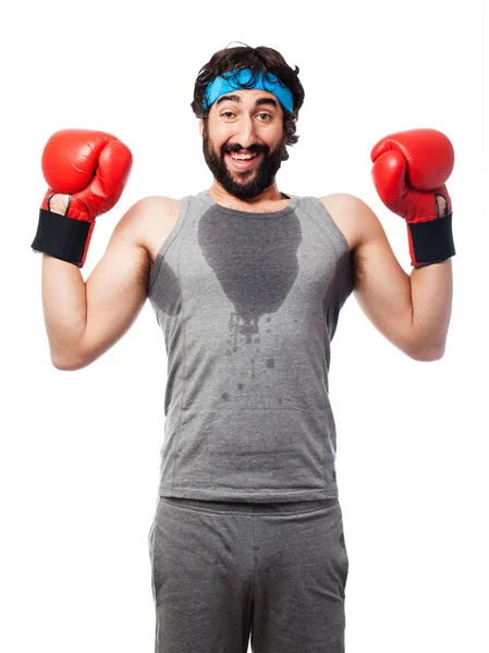 Sportsman boxing — Stock Photo, Image