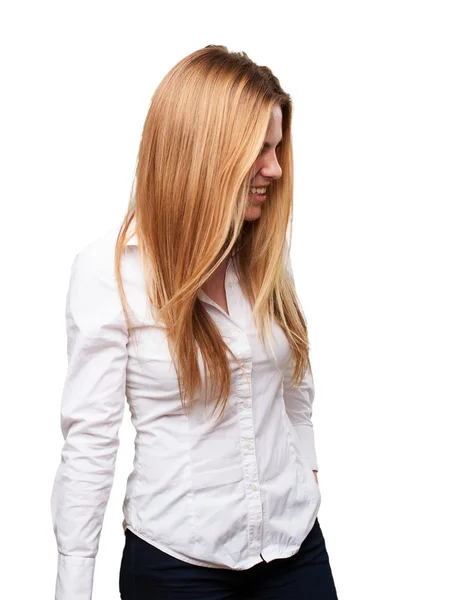 Blond happy woman — Stock Photo, Image