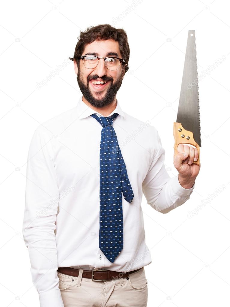 businessman with cork board