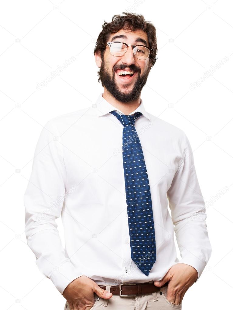 businessman laughing