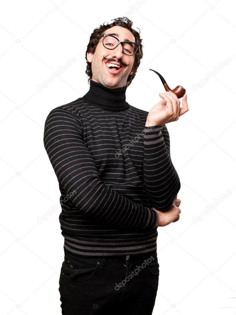 pedantic man with a pipe