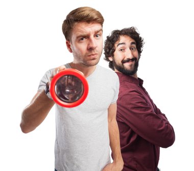 sarışın adam ile bir fener