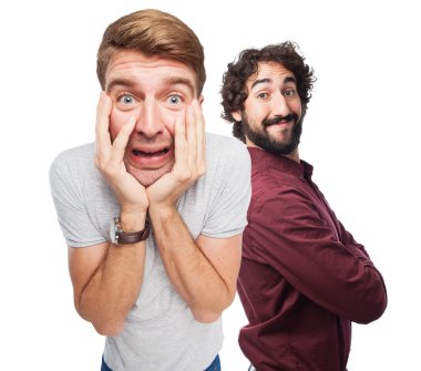endişeli sarışın adam