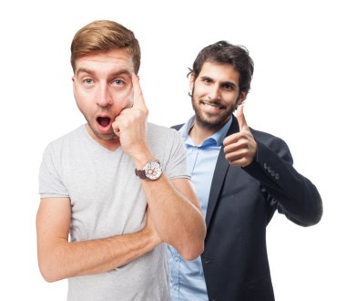 sarışın aptal adam şaşırmış