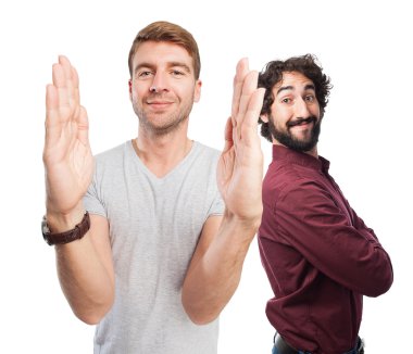 sarışın adam Haritayı işareti