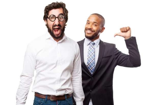 Homem tolo gritando — Fotografia de Stock