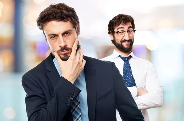 Young crazy businessman worried concept — Stock Photo, Image