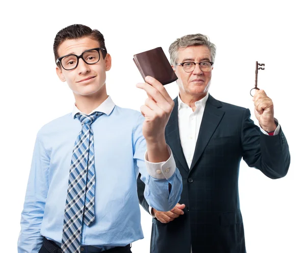 Businessman with a wallet — Stock Photo, Image