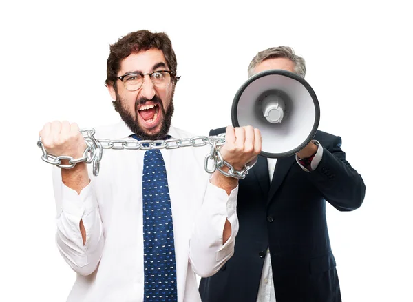 Hombre de negocios con una cadena — Foto de Stock