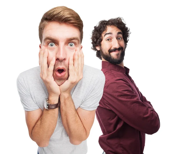 Surprised blond man — Stock Photo, Image