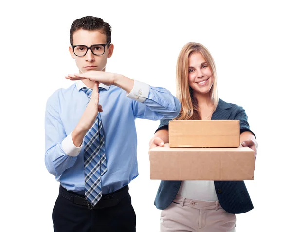 Businessman boy time out — Stock Photo, Image