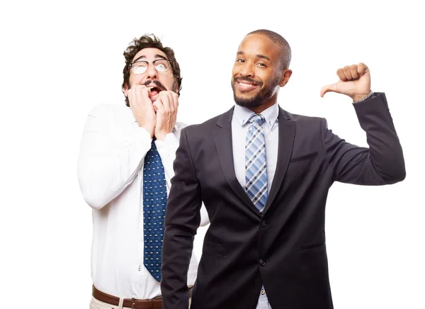 Scared businessman — Stock Photo, Image