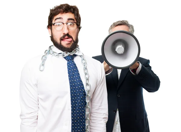 Hombre de negocios con una cadena — Foto de Stock