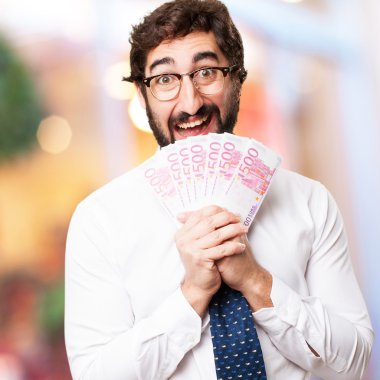 işadamı ile banka notları