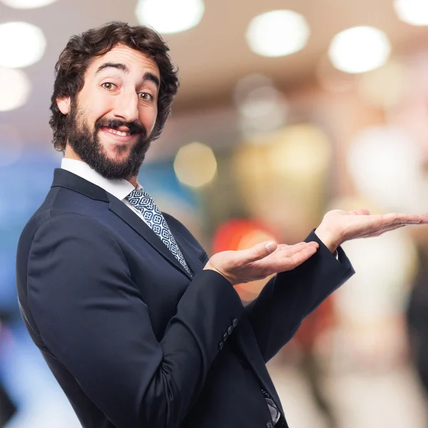 Businessman show gesture — Stock Photo, Image