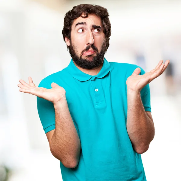 Bearded man thinking — Stock Photo, Image