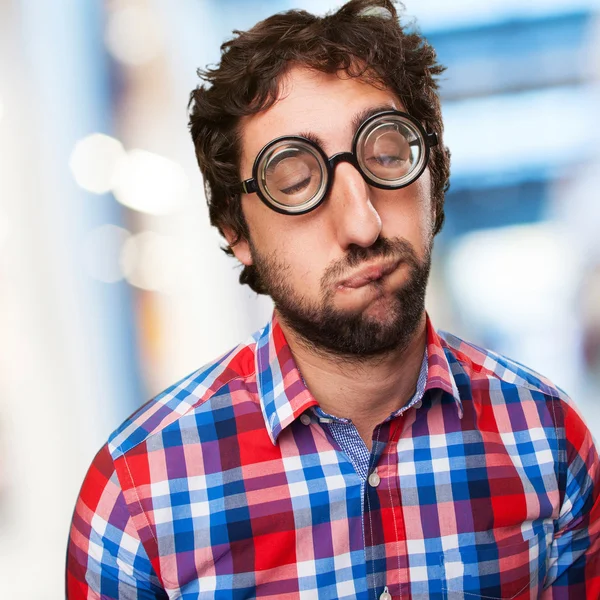 Crazy boring man — Stock Photo, Image