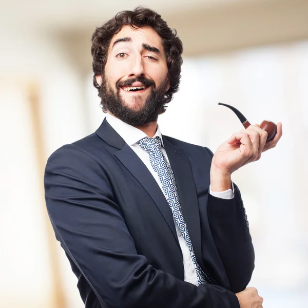 Exitoso hombre de negocios con un puro — Foto de Stock