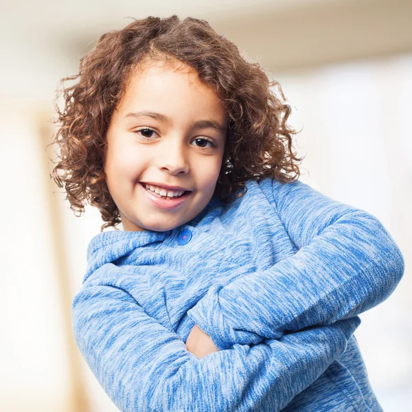 Satisfied black girl — Stock Photo, Image