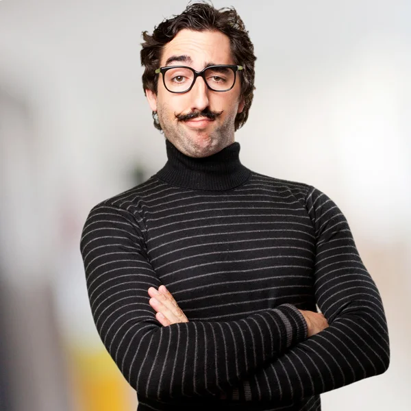 Hombre hipster orgulloso — Foto de Stock