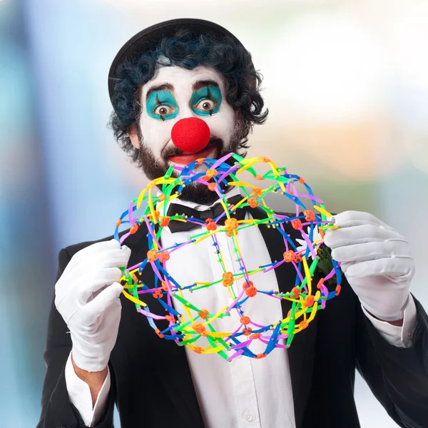 Clown con godimento — Foto Stock