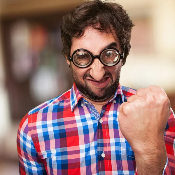 Crazy angry man — Stock Photo, Image