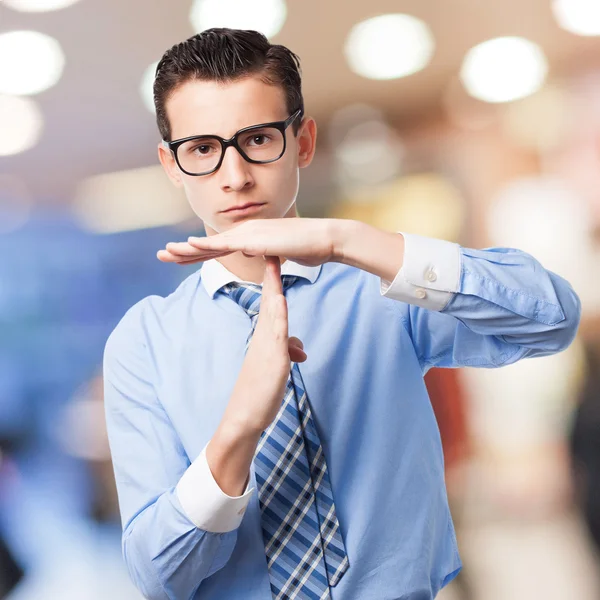 Businessman boy time out — Stock Photo, Image