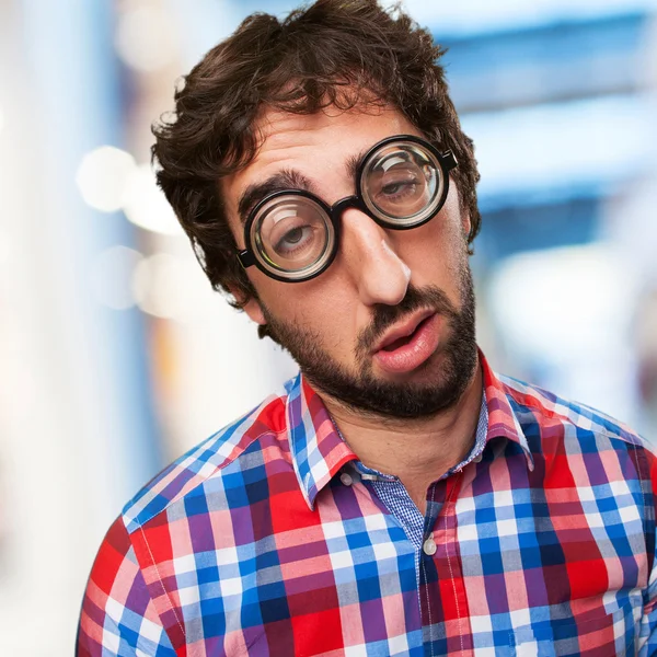 Crazy boring man — Stock Photo, Image