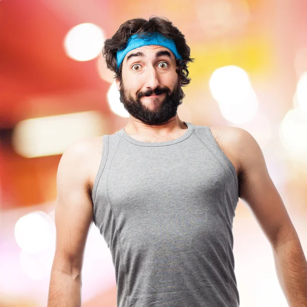 Strong crazy sportman — Stock Photo, Image