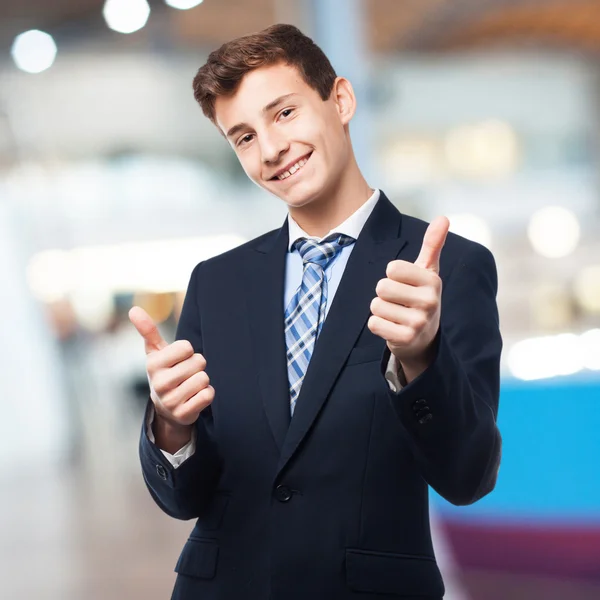 Geschäftsmann okay Zeichen — Stockfoto