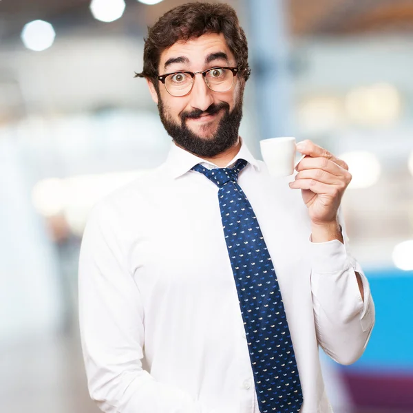 Businessman with coffee cup — Stock Photo, Image