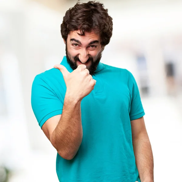 Angry bearded man — Stock Photo, Image