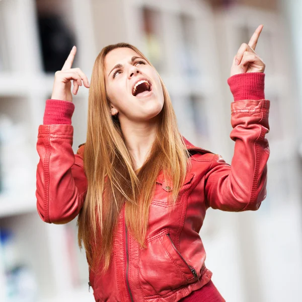 Blond woman dancing — Stock Photo, Image