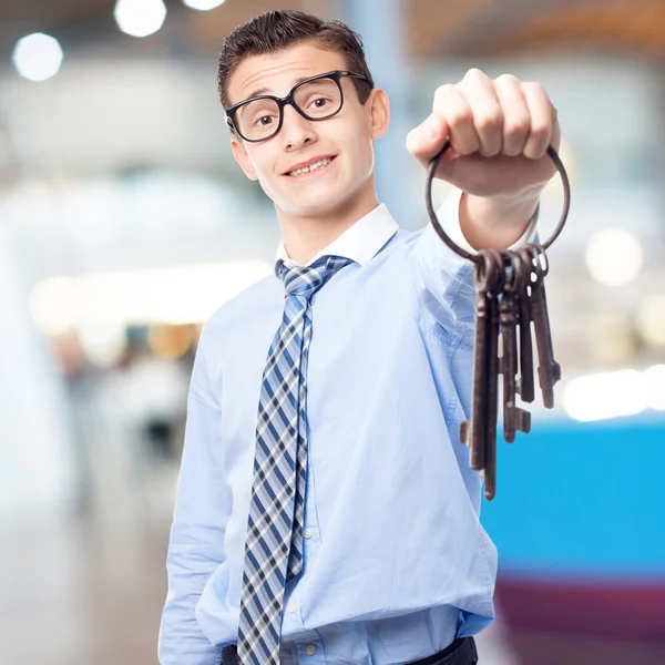 กุญแจเก่าของนักธุรกิจ — ภาพถ่ายสต็อก
